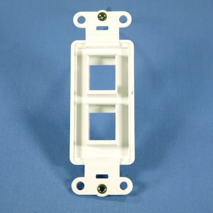 Leviton White 2-Port Decora Quickport Insert Platform Wallplate Cover 41642-W