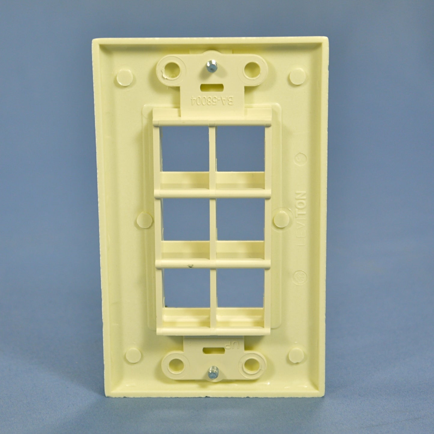 Leviton Almond 1-Gang 6-Port Decora Quickport Insert w/ Wallplate Cover 41646-A