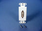 Leviton White DVI-I Feed Through Connector Decora Wallplate Insert 41648-W