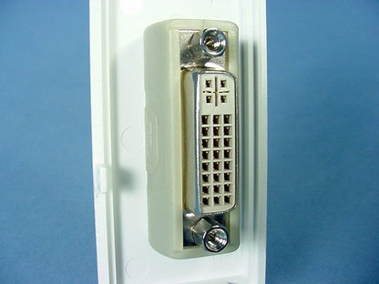 Leviton White DVI-I Feed Through Connector Decora Wallplate Insert 41648-W