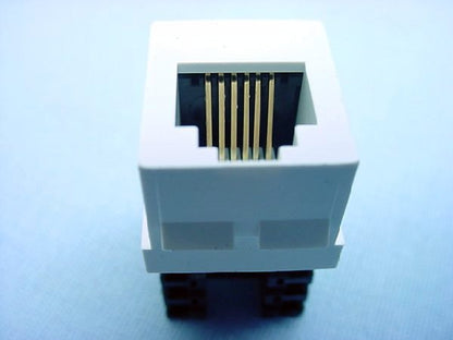 Leviton White Quickport Dual 6-Wire Phone Voice Jacks Modular Telephone 41666-W