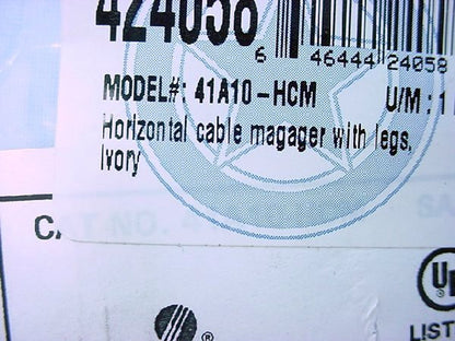 Leviton 41A10-HCM Horizontal Cord Manager 110 Wiring Base Phone Wall Rack Mount