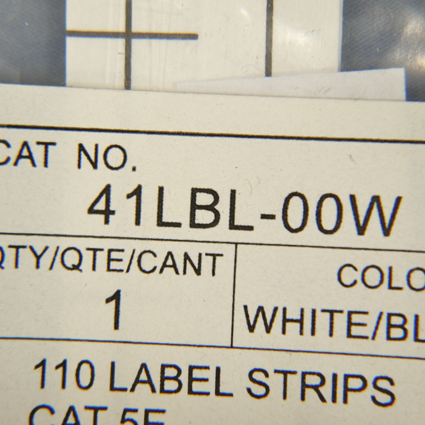 6 Leviton White Labels for Cat 5e 110-Type Telephone Wiring Base Lined 41LBL-W