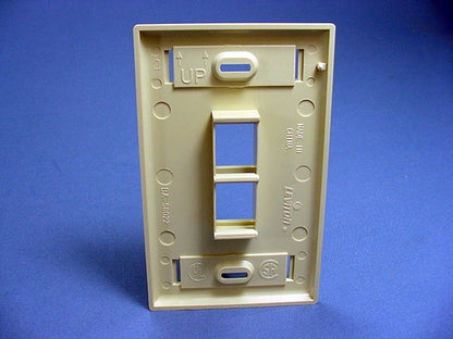 Leviton Ivory Quickport 2-Port Wallplate ID Window 42080-2IS