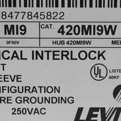 Leviton 420MI9W Mechanical Interlock Non-Fused Pin & Sleeve 20A 3PH 240VAC 10HP