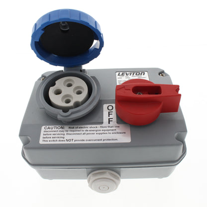 Leviton 420MI9W Mechanical Interlock Non-Fused Pin & Sleeve 20A 3PH 240VAC 10HP