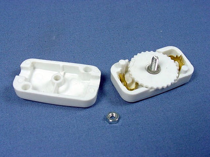 Miniature Leviton White Feed-Through Lamp Cord Switch 3A/6A 125V Bulk 423-3KW