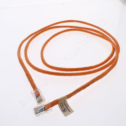 Leviton 42454-5O Orange 5ft Cat5 Ethernet Cable LAN Data Patch Cord Network Cord