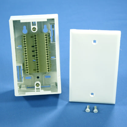Leviton 42777-CWA White Quickport Surface Mount 1.89" Deep Back Box w/ 110 Base