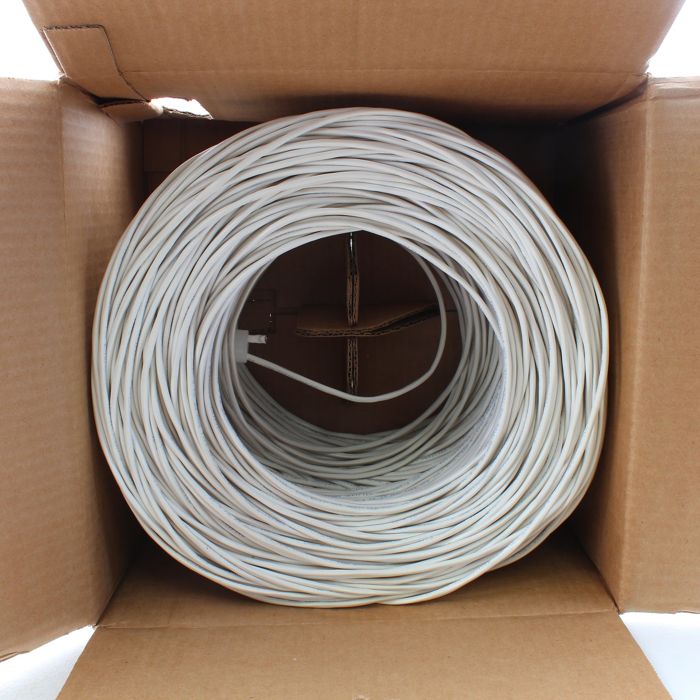 Leviton White 1000 ft Category 3 Cat3 UTP 4PR 24AWG CMR Reelex Box 42843-1MW