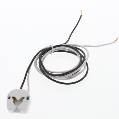 Leviton 434-W White Fluorescent Lamp Holder Light Socket Long Leads