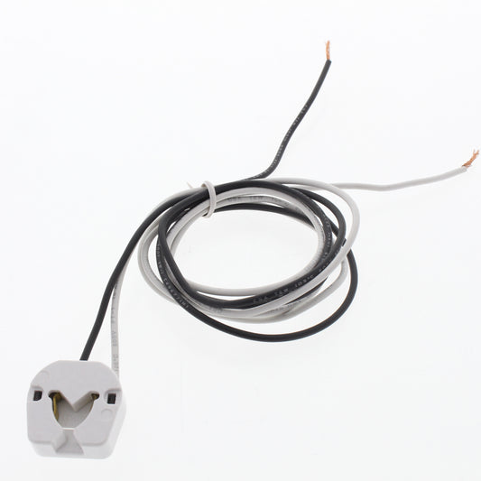 Leviton 434-W White Fluorescent Lamp Holder Light Socket Long Leads