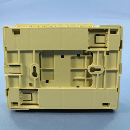 Leviton 45001-I Ivory 12-Port Surface Mount Jacks Telephone Data Block 10-Pack