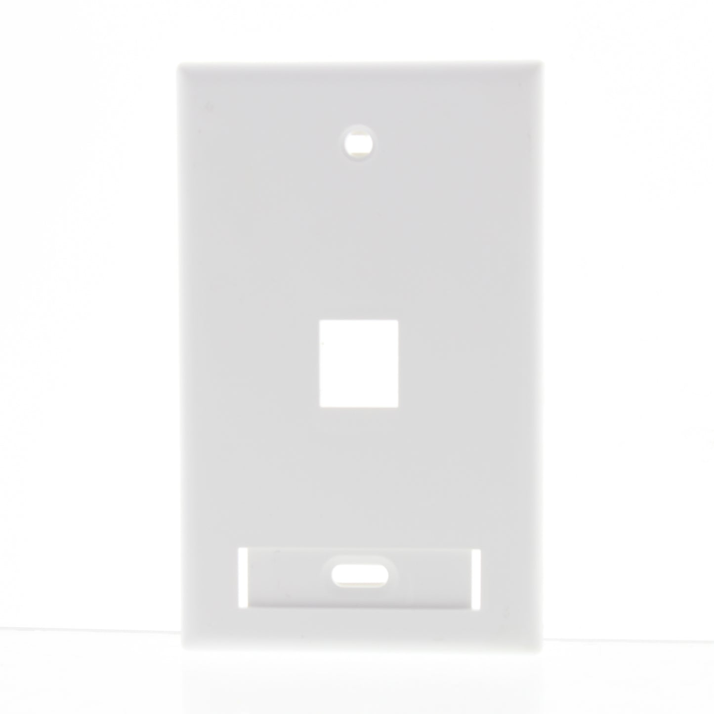 Leviton White Quickport 1-Port Wallplate ID Window 46080-1WS
