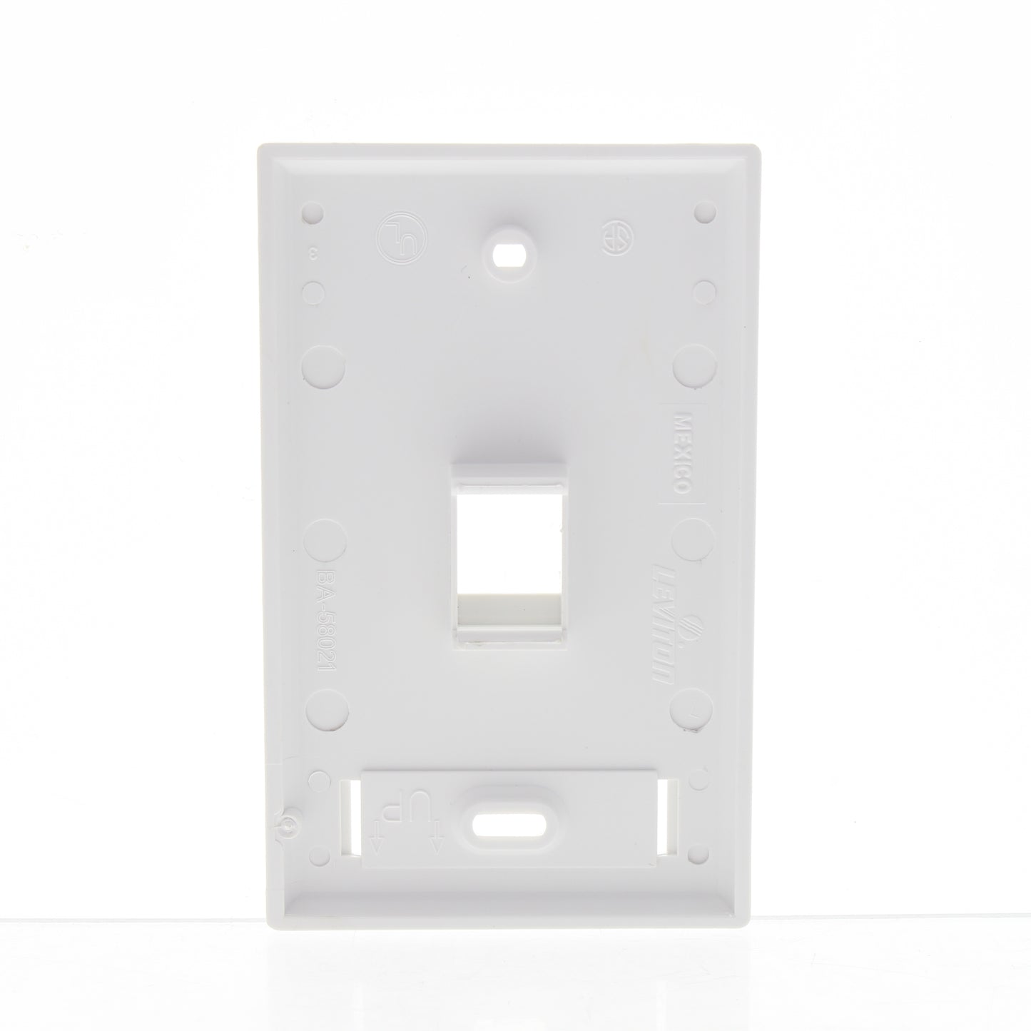 Leviton White Quickport 1-Port Wallplate ID Window 46080-1WS
