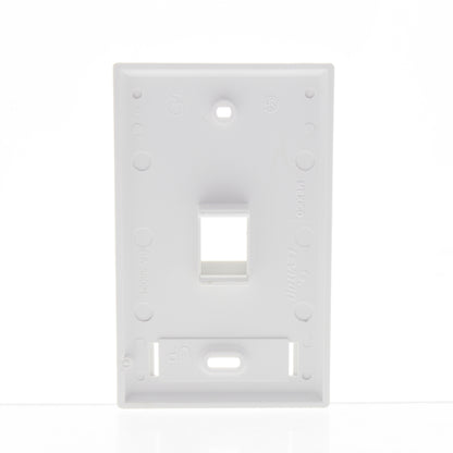 Leviton White Quickport 1-Port Wallplate ID Window 46080-1WS