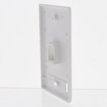 Leviton White Quickport 1-Port Wallplate ID Window 46080-1WS