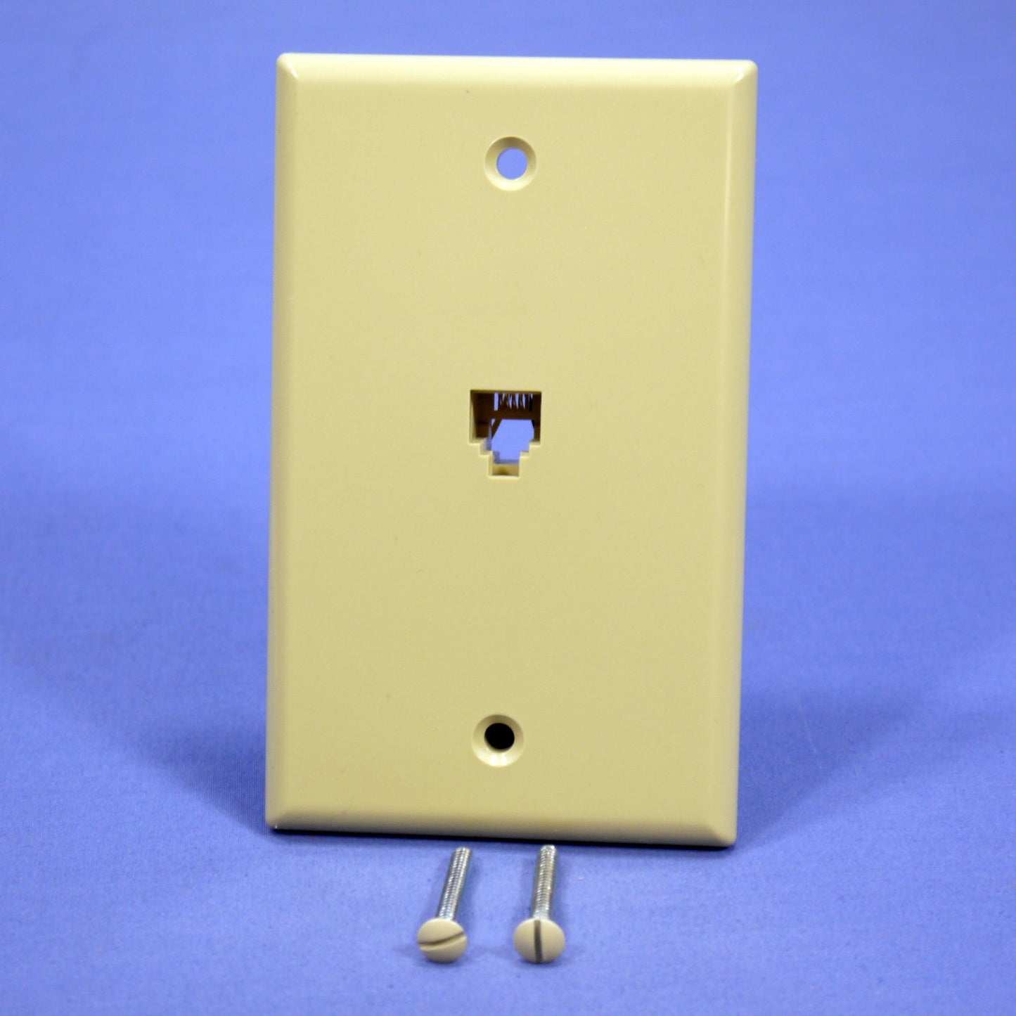 Leviton 4625B-44I Ivory 1-Gang Telephone Jack Unbreakable Nylon Wallplate Cover