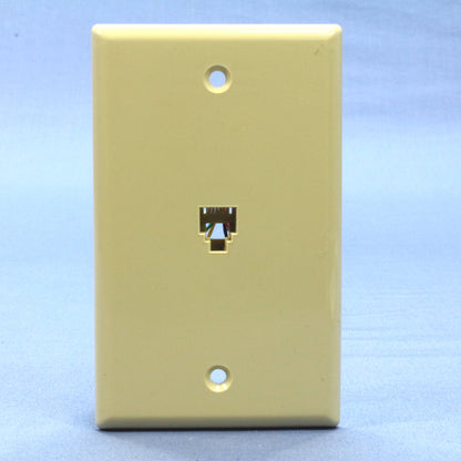 Leviton 4625B-46I Ivory 1-Gang Phone Jack Unbreakable Nylon Wallplate Cover 2pcs