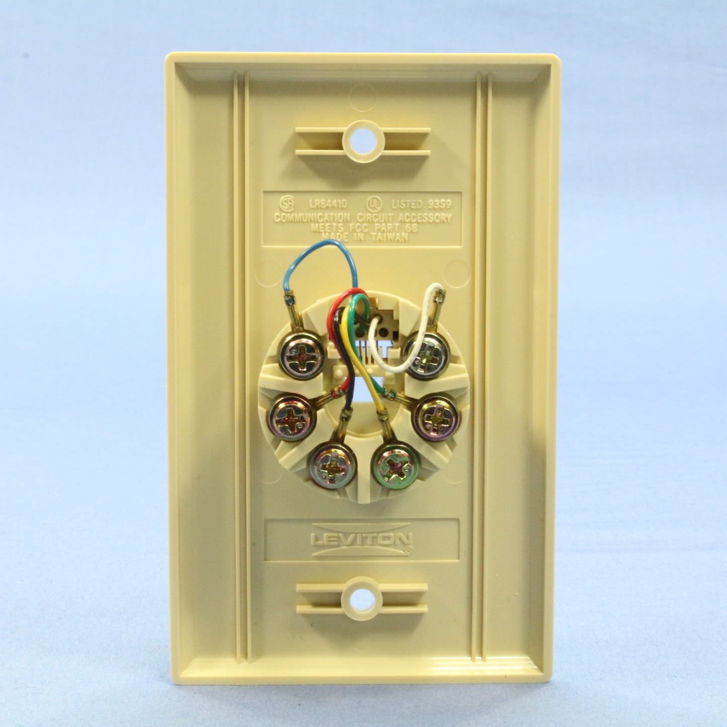 Leviton 4625B-46I Ivory 1-Gang Phone Jack Unbreakable Nylon Wallplate Cover 2pcs