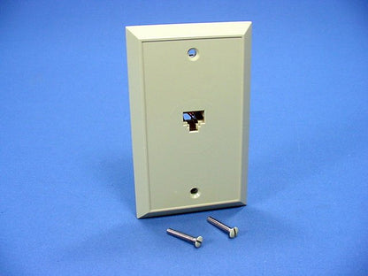 Leviton Ivory Type 625B4 Telephone 8-Wire Phone Jack Wallplate Cover 4625B-48I