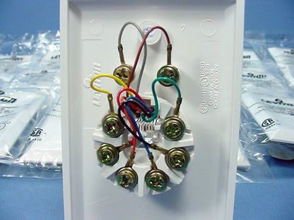 25 Leviton White Telephone 8-Wire RJ45 Type 625B4 Phone Jack Wallplate 4625B-48W