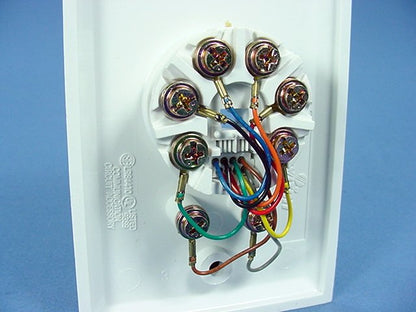 Leviton 4625B-48W White Telephone 8-Wire RJ-45 Type 625B4 Phone Jack Wall Plate