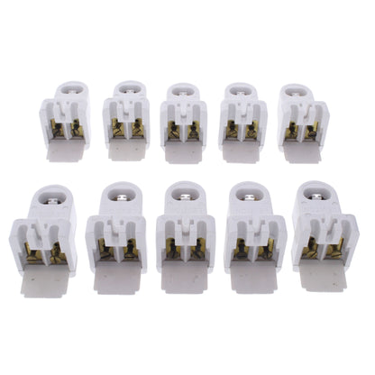 Leviton 465 High Output T8 T12 Fixed Fluorescent Lampholder Horizontal 10pcs