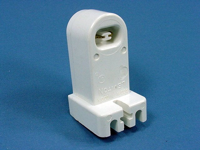 Leviton 465 Horiz White High Output T8 T12 Fluorescent Lamp Holder Fixed End