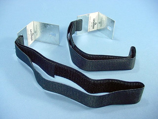 2 Leviton Recloseable J-Hook Plenum Hook & Loop Patch Cable Tie Straps 46700-SLG