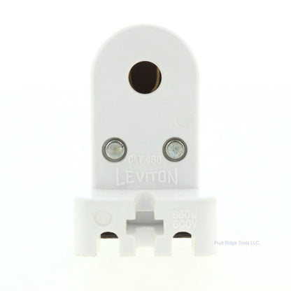 Leviton 468 White Slimline Fluorescent Lampholder Sockets T8 T12 Fixed End 600V