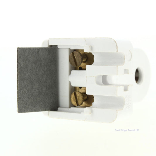 Leviton 468 White Slimline Fluorescent Lampholder Sockets T8 T12 Fixed End 600V
