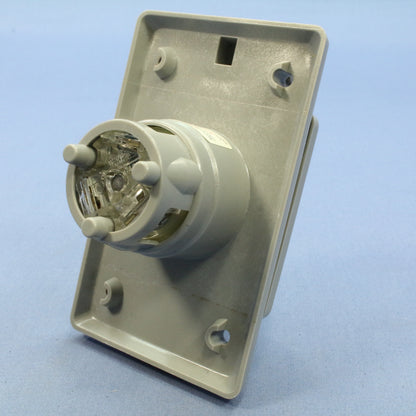Leviton Weather Resistant Cover Locking Flanged Inlet Plug Nema L5-15P 4716-FWP
