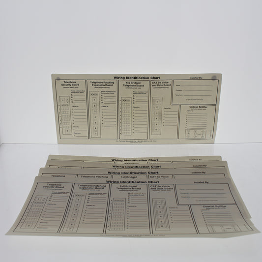 Leviton 47603-IDS Replacement Port ID Wiring Identification Chart Labels 5-Pack