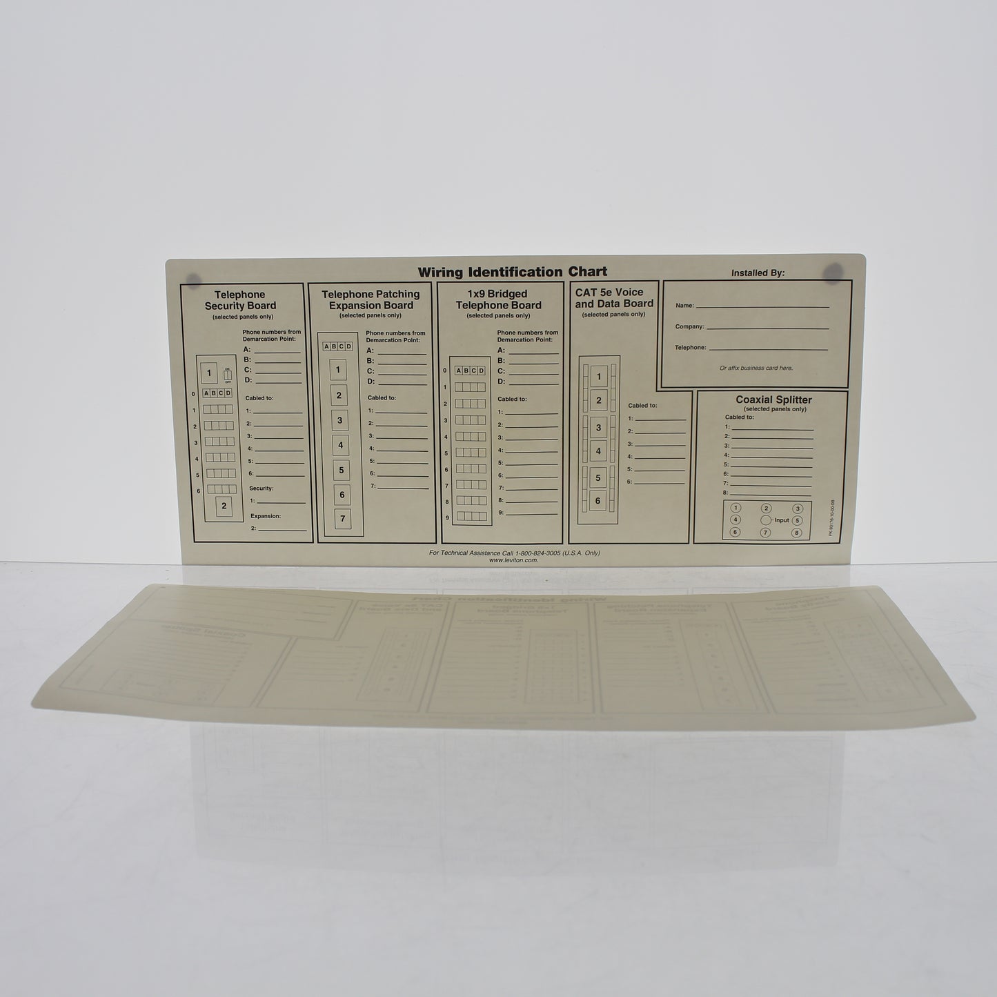 Leviton 47603-IDS Replacement Port ID Wiring Identification Chart Labels 5-Pack