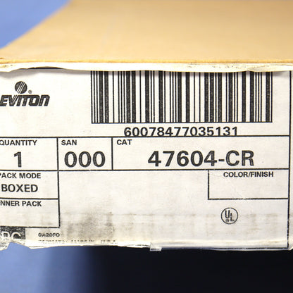 Leviton 47604-CR Build Install Structured Media Center SMC Construction Ring