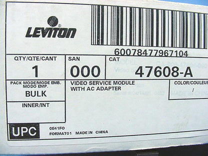 Leviton SMC 3X8 Whole House Networking Video Module Infrared Control 47608-A