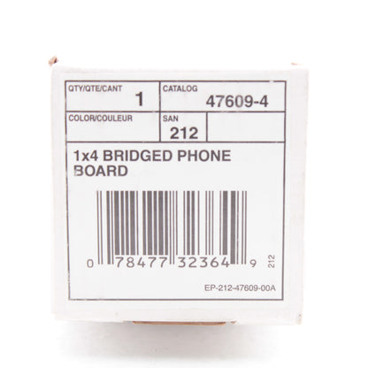 Leviton 47609-4 1x4 Bridged Phone Board Replacement Part