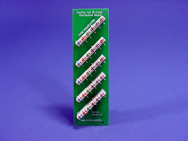Leviton SMC 1x4 6-Line Bridged Telephone Expansion Board Phone Module 47609-S4