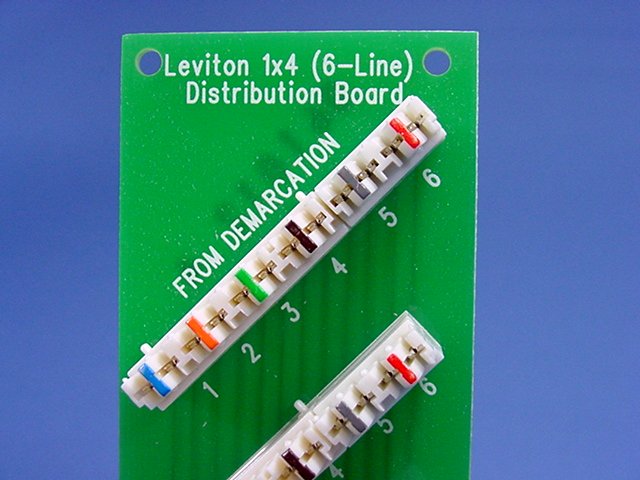 Leviton SMC 1x4 6-Line Bridged Telephone Expansion Board Phone Module 47609-S4