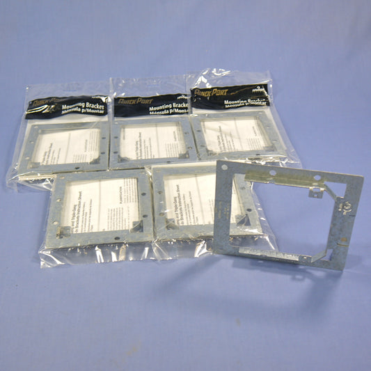 6 Leviton Dual-Gang Rough-In Low Voltage Extension Mounting Brackets 47610-2R
