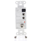 Leviton 47621-W Remote Power Injector Infrared Repeater Emitter 3.5mm Plug