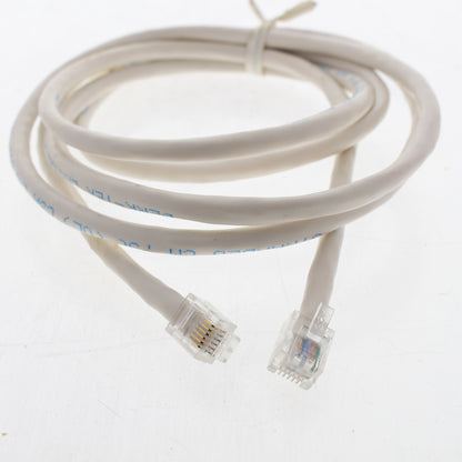 Leviton 47625-5W White 5Ft 16MHz Patch Cord 6P6C Unkeyed Mod Plugs Pin 1-1