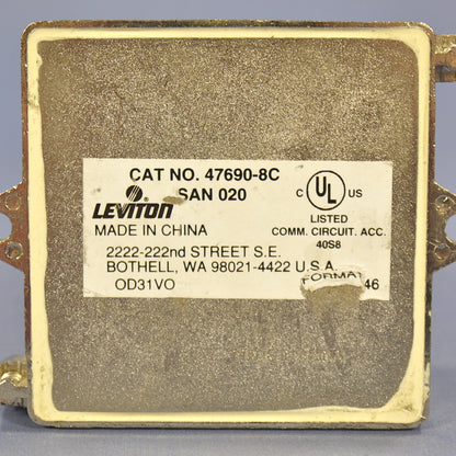 Leviton 1x8 Passive Cable Video Distribution Splitter Module NO Bracket 47690-8C