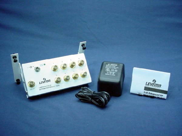 Leviton 1x8 Enhanced Video Distribution 2GHz RF Amp Module Splitter 47692-GSM