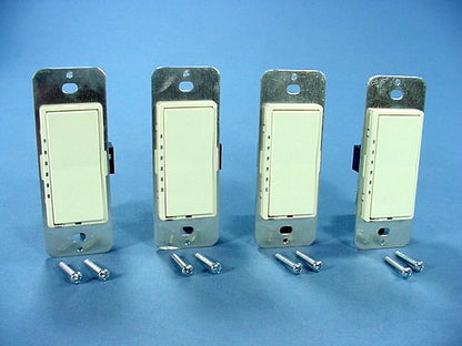 4 Leviton Almond Decora Rocker Digital Audio Volume Controls Cat 5 48211-AVC