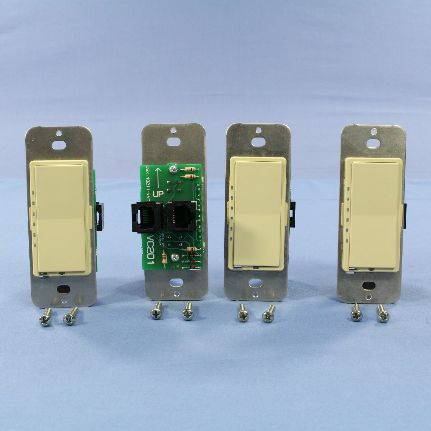 4 Leviton SMC Decora Rocker Audio Speaker Digital Volume Controls Cat5 48211-IVC