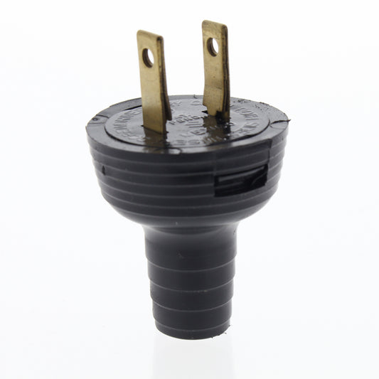 Leviton Black Straight Blade Easy Grip Plug NEMA 1-15 15A 125V 48642