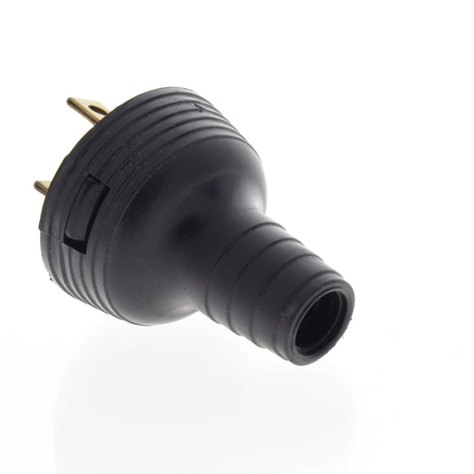 Leviton Black Straight Blade Easy Grip Plug NEMA 1-15 15A 125V 48642