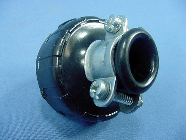 Leviton Black Straight Blade Vinyl Male Plug Cord Clamp Non-Polarized 15A 48646